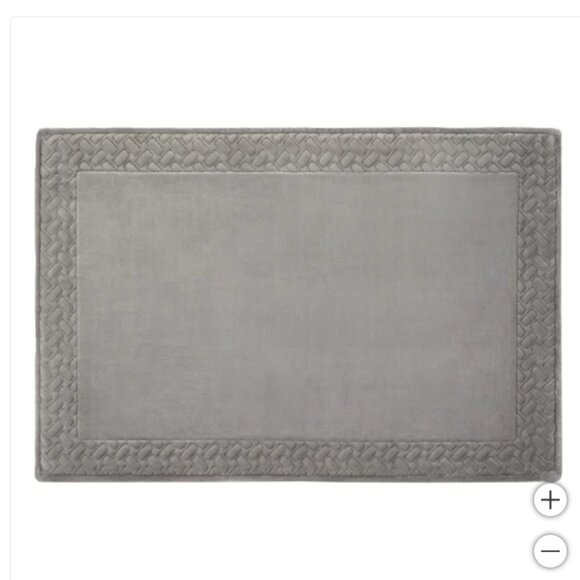 Paramount Ribbed Border Foam Bath Mat 24”x36” Gray - Picture 2 of 4